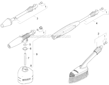 Jet Pipe Diagram and Parts List for K568MDPLUS K 5.68 MD Plus 16019100 Karcher Pressure Washer