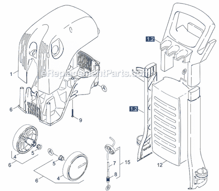 Page A Diagram and Parts List for KING-CRAFT 01 1.141-968.0 Karcher Pressure Washer