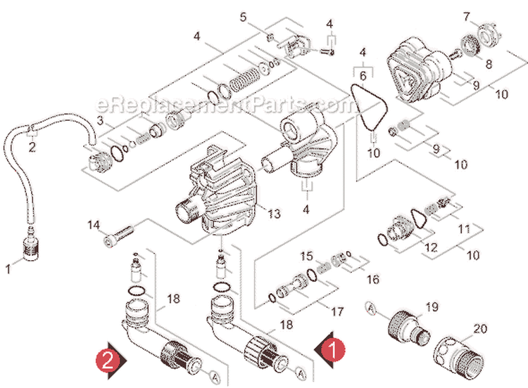 Page C Diagram and Parts List for KING-CRAFT 01 1.141-968.0 Karcher Pressure Washer