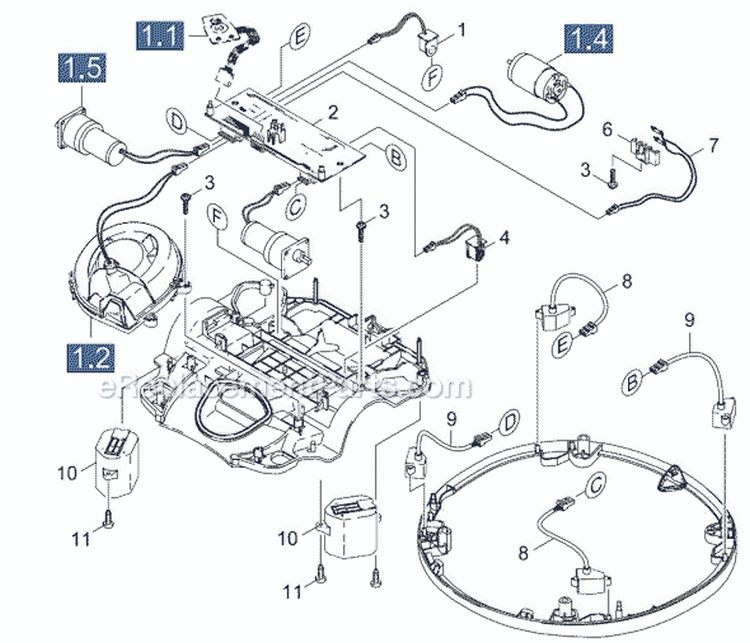 Page C Diagram and Parts List for RC3000 RC 3000 1.269-101.0 Karcher Robotic Vacuum