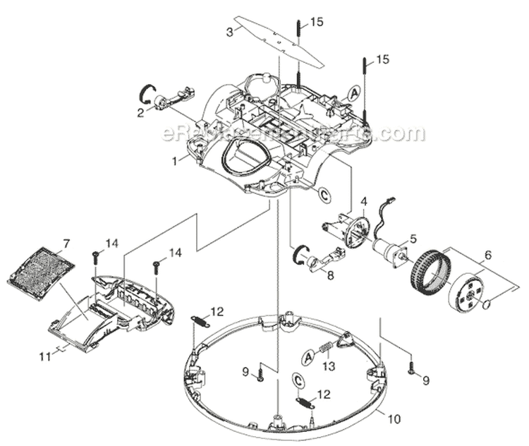Page E Diagram and Parts List for RC3000 RC 3000 1.269-101.0 Karcher Robotic Vacuum