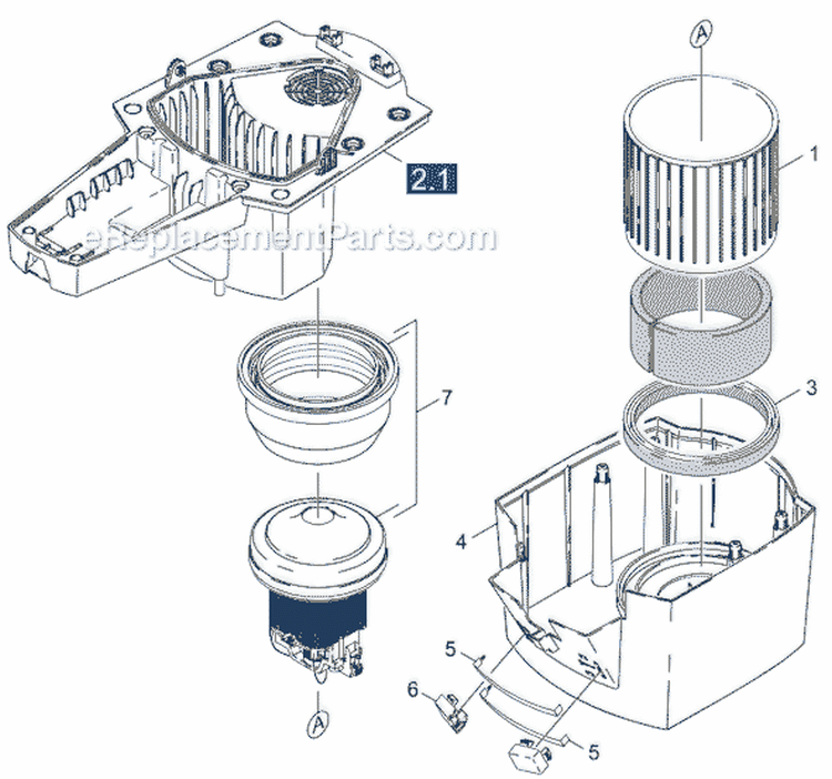 Page H Diagram and Parts List for RC3000 RC 3000 1.269-101.0 Karcher Robotic Vacuum