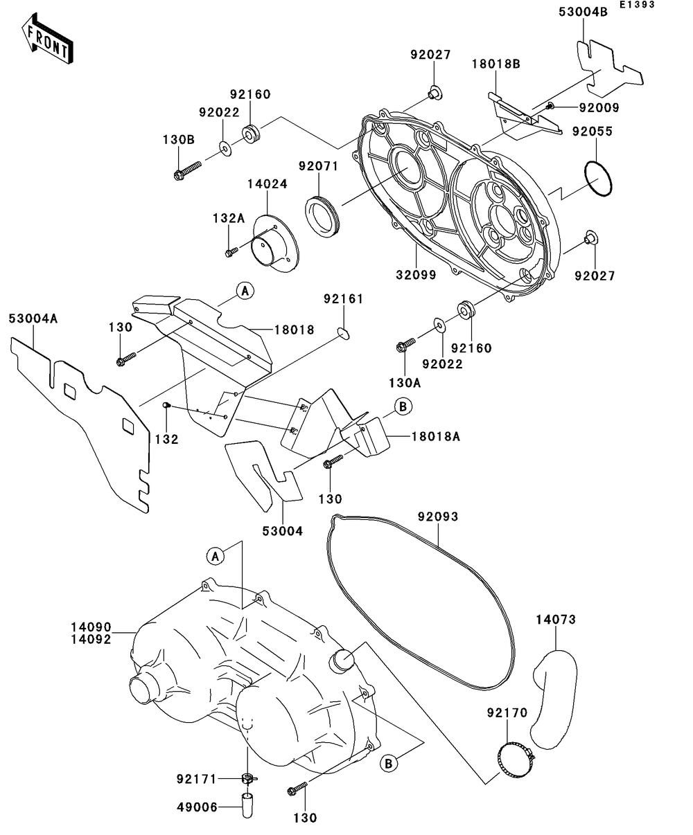 Converter Cover Diagram and Parts List for KAF620RDFA 2013 Kawasaki Lawn Tractor Accessories
