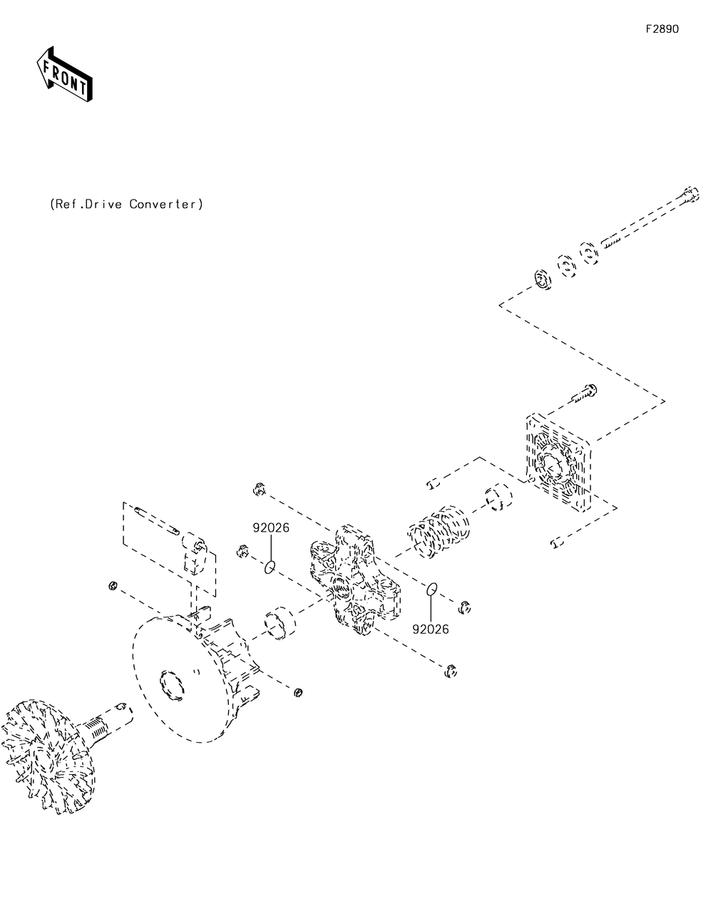 Optional Parts(Engine) Diagram and Parts List for KAF400KJF 2018 Kawasaki Lawn Tractor Accessories