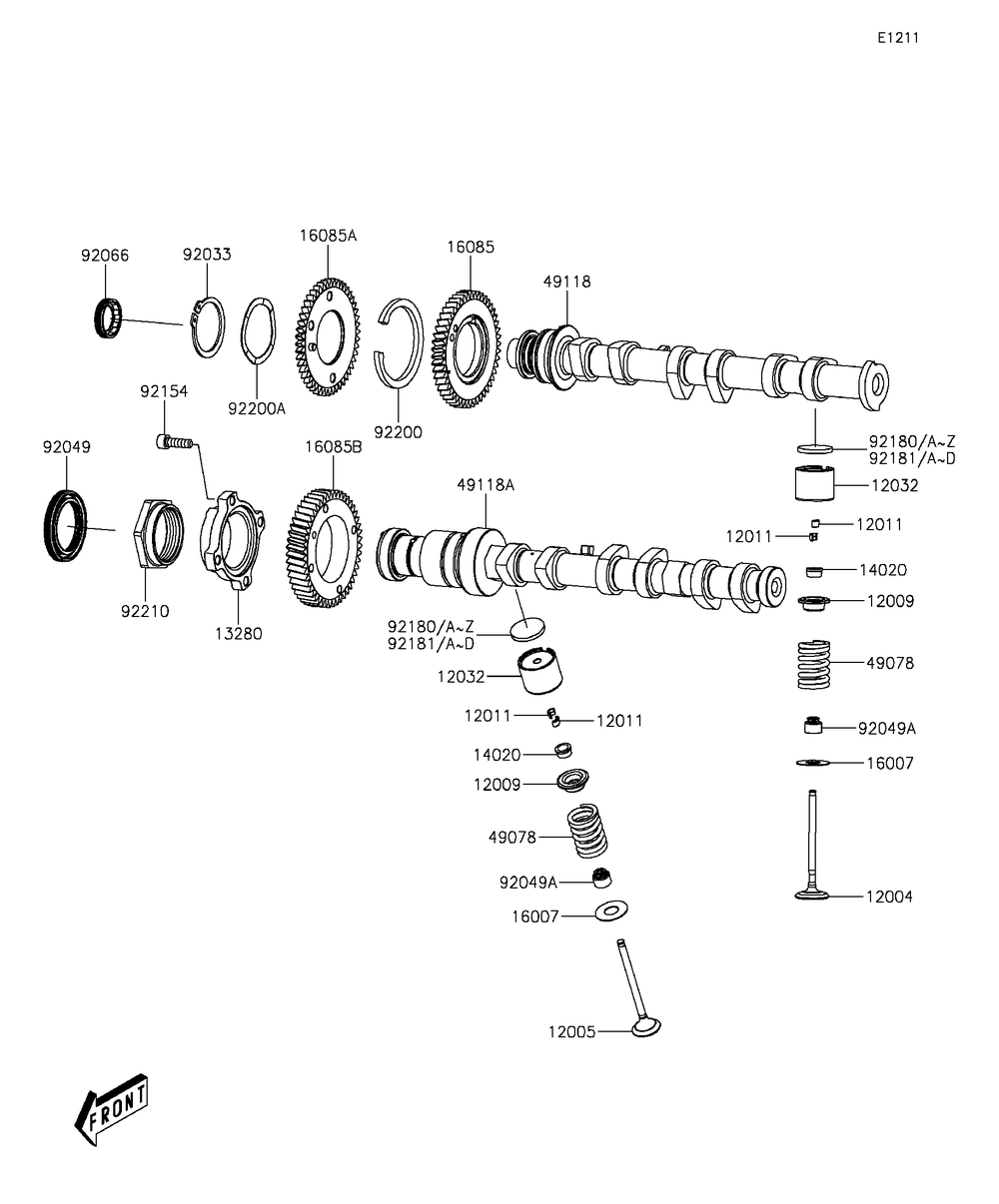 Valve Diagram and Parts List for KAF820BGF 2016 Kawasaki Lawn Tractor Accessories