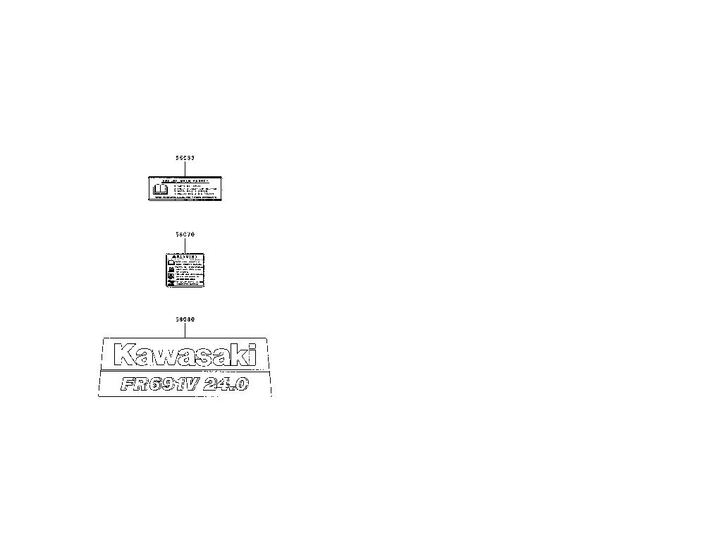 Label Diagram and Parts List for FR691V-BS00  Kawasaki Engine