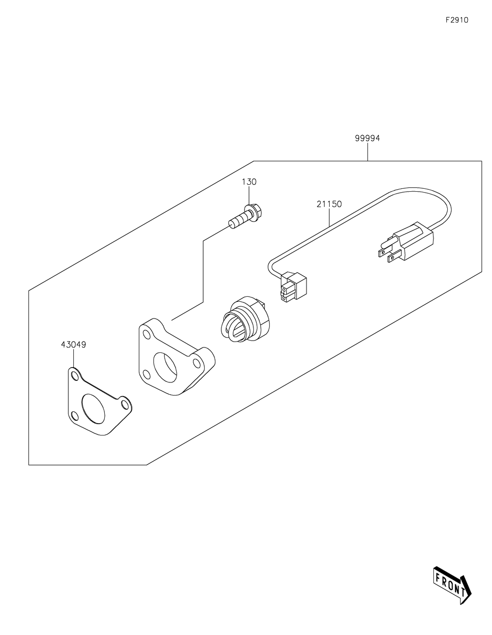 Accessory Diagram and Parts List for KAF1000BHF 2017 Kawasaki Lawn Tractor Accessories
