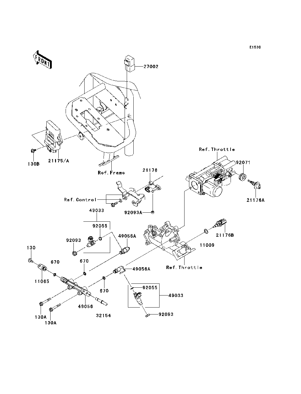 Fuel Injection Diagram and Parts List for KAF620PDF 2013 Kawasaki Lawn Tractor Accessories