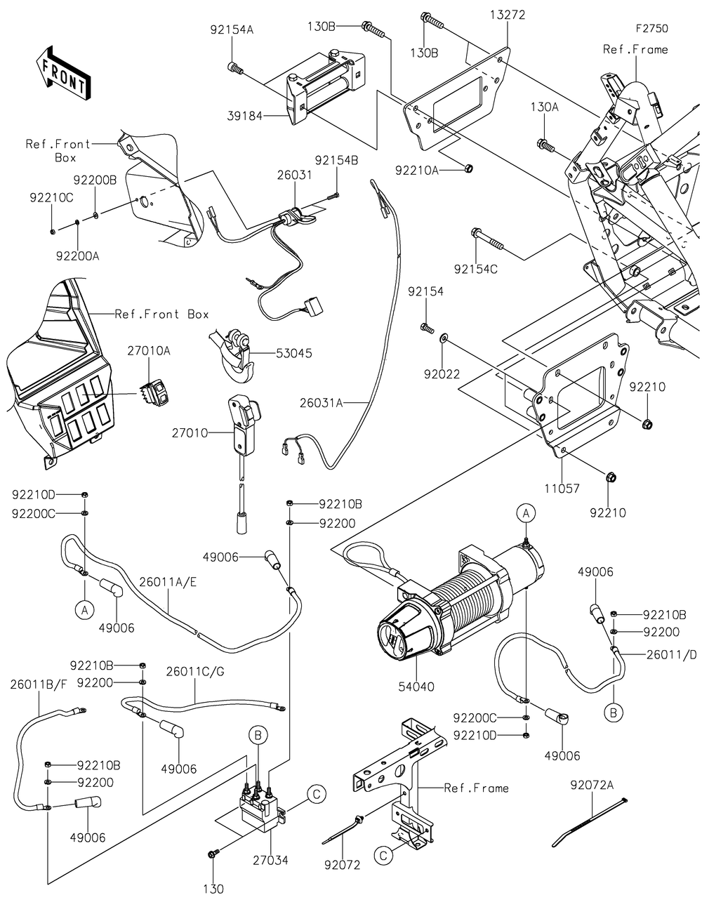 Other Diagram and Parts List for KRT1000CPFNN 2023 Kawasaki Lawn Tractor Accessories