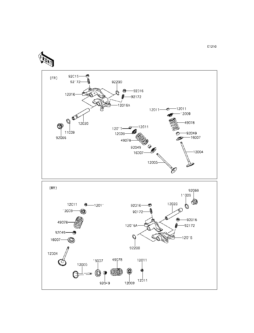 Valve Diagram and Parts List for KRF800CEF 2014 Kawasaki Lawn Tractor Accessories
