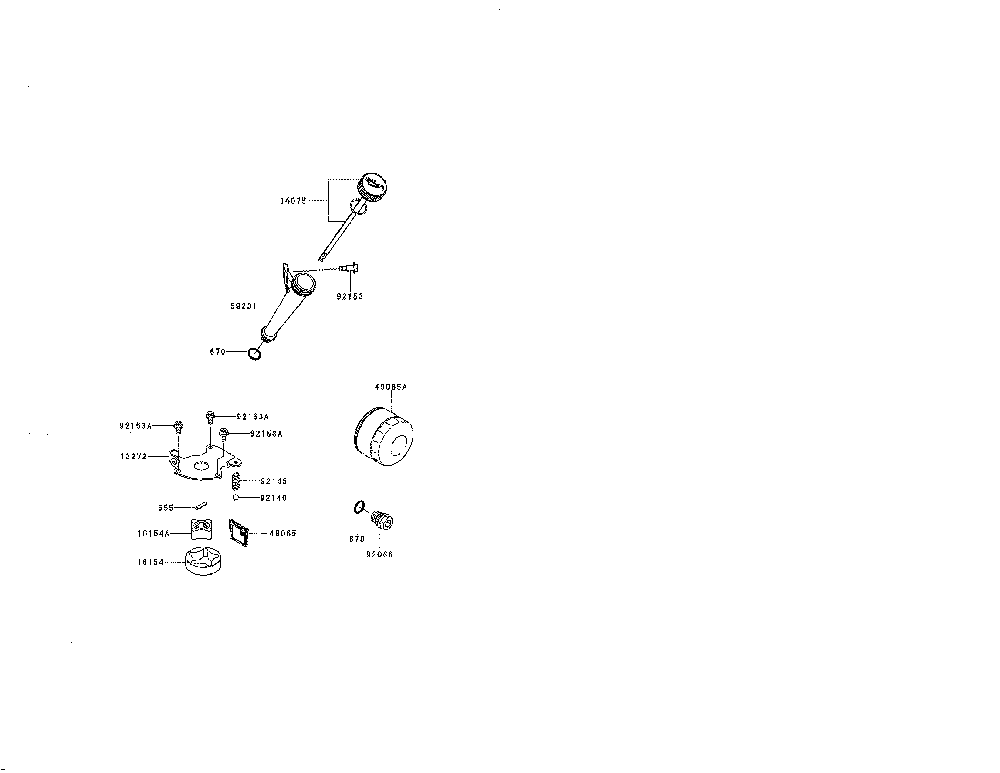 Lubrication-equipment Diagram and Parts List for FR600V-AS00  Kawasaki Engine