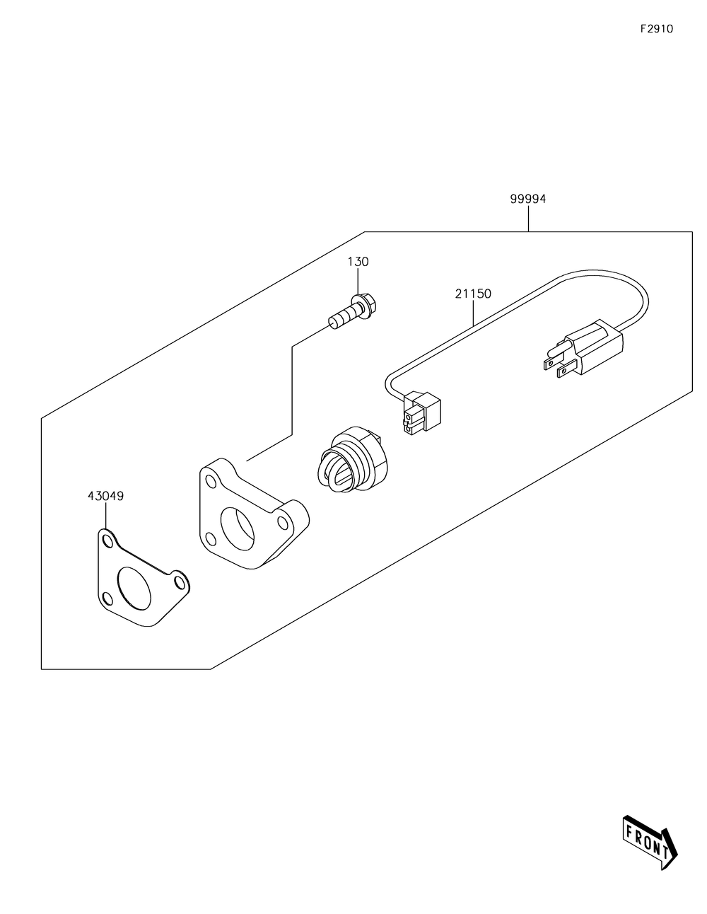 Accessory Diagram and Parts List for KAF1000HJF 2018 Kawasaki Lawn Tractor Accessories