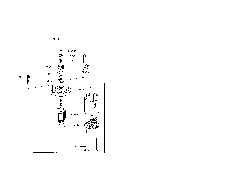 Starter Diagram and Parts List for FR730V-AS09  Kawasaki Engine