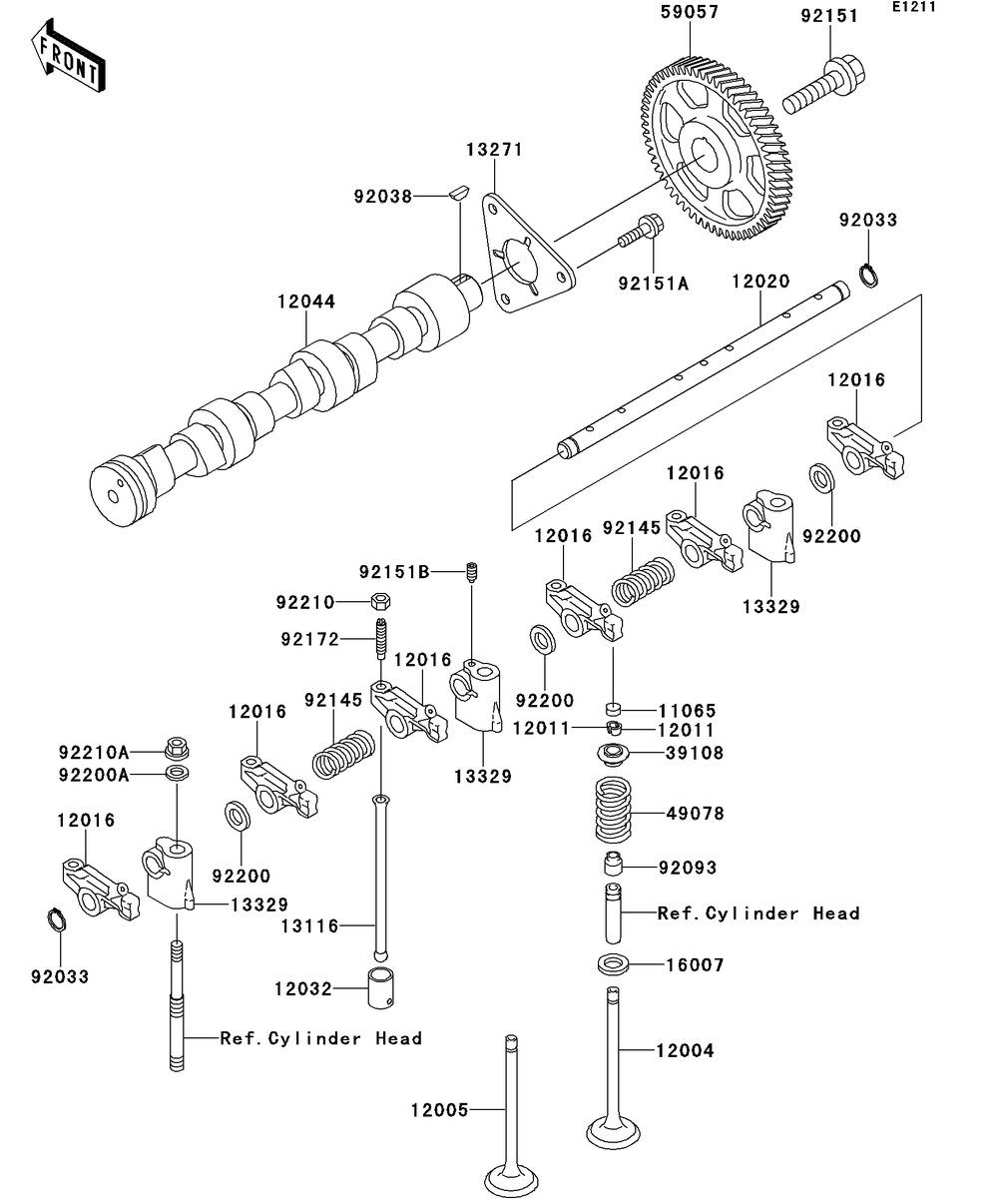 Valve Diagram and Parts List for KAF950GDF 2013 Kawasaki Lawn Tractor Accessories