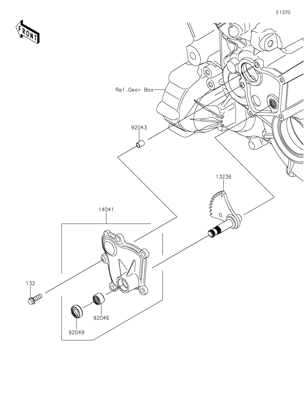 Gear Change Mechanism Diagram and Parts List for KRT1000BPFNL 2023 Kawasaki Lawn Tractor Accessories