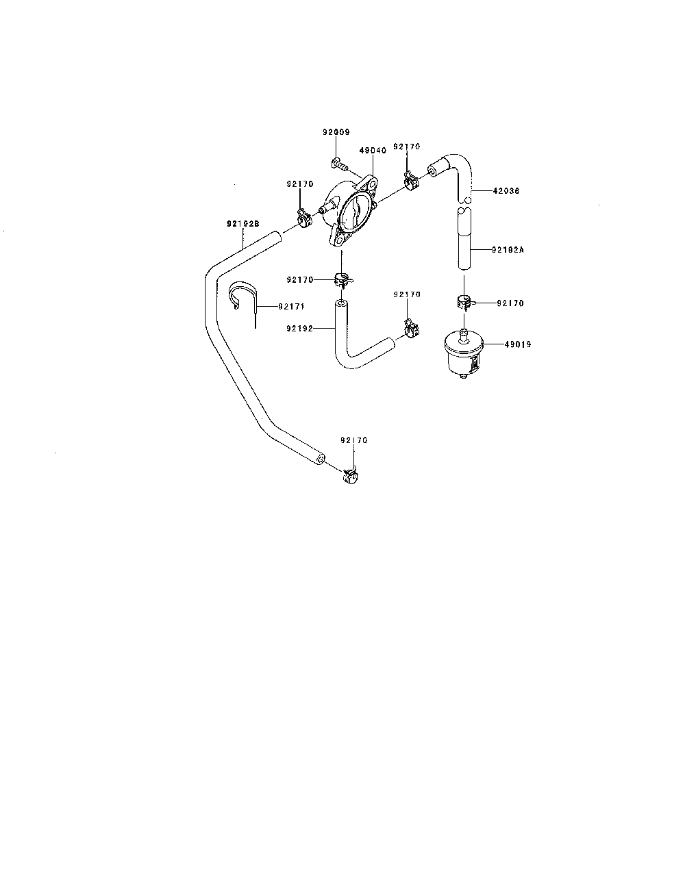 Fuel tank/fuel valve Diagram and Parts List for FR600V-AS06  Kawasaki Engine