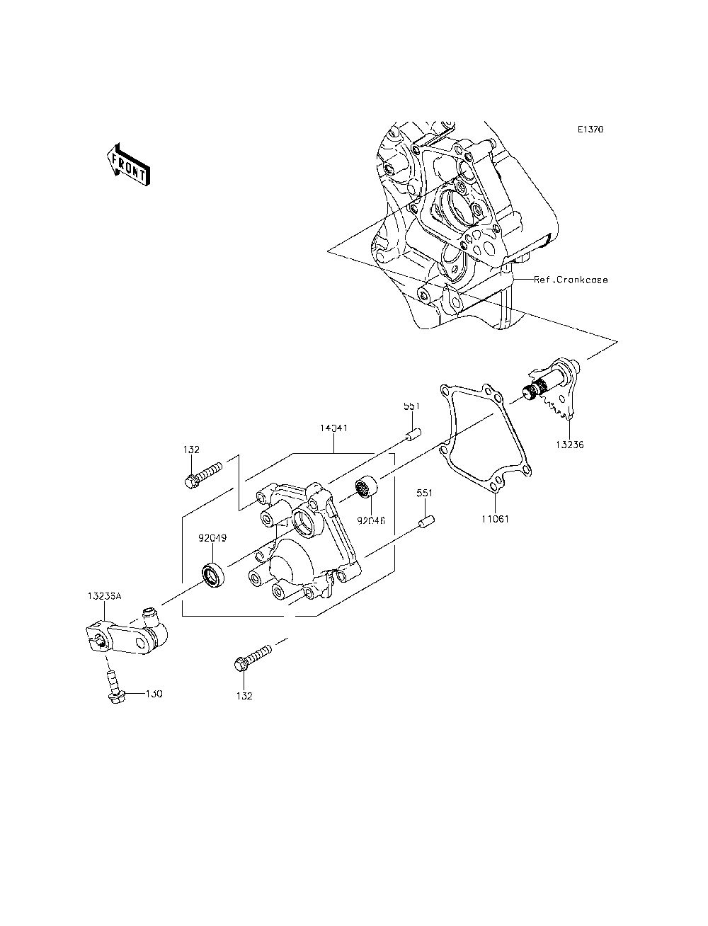 Gear Change Mechanism Diagram and Parts List for KRT800CFF 2015 Kawasaki Lawn Tractor Accessories