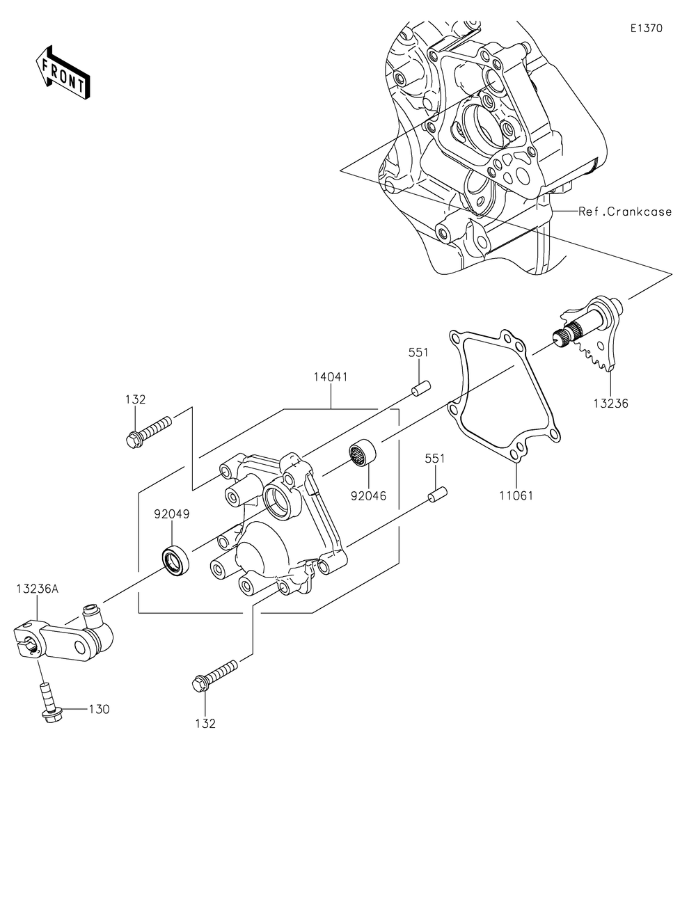 Gear Change Mechanism Diagram and Parts List for KRF800GKF 2019 Kawasaki Lawn Tractor Accessories