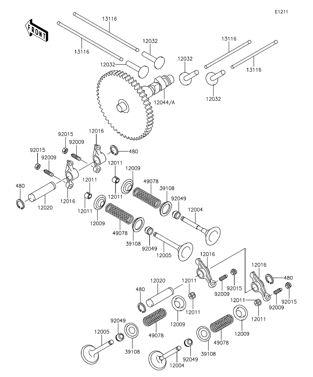 Valve Diagram and Parts List for KAF620RFF 2015 Kawasaki Lawn Tractor Accessories