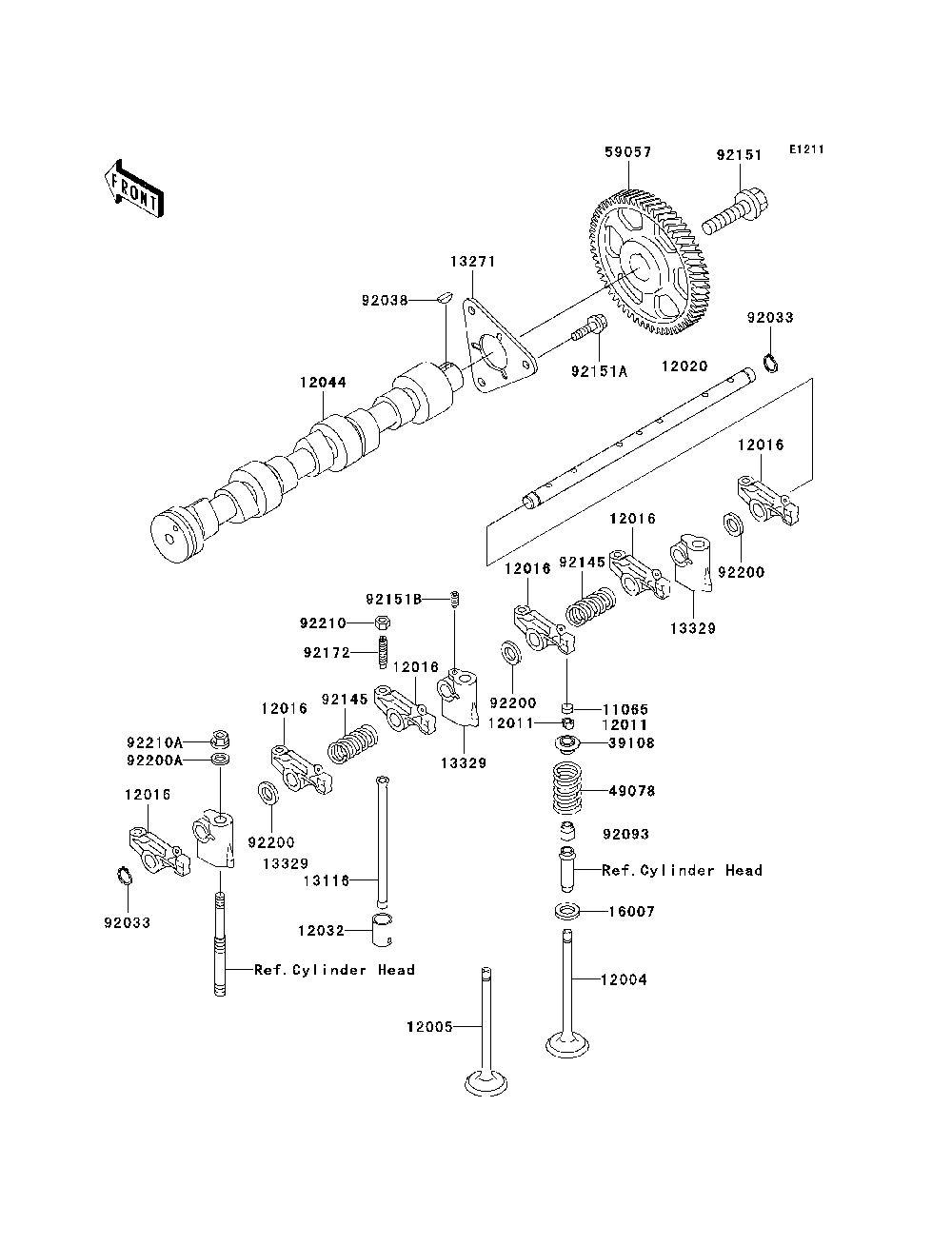 Valve Diagram and Parts List for KAF950B7F 2007 & Prior Kawasaki Lawn Tractor Accessories