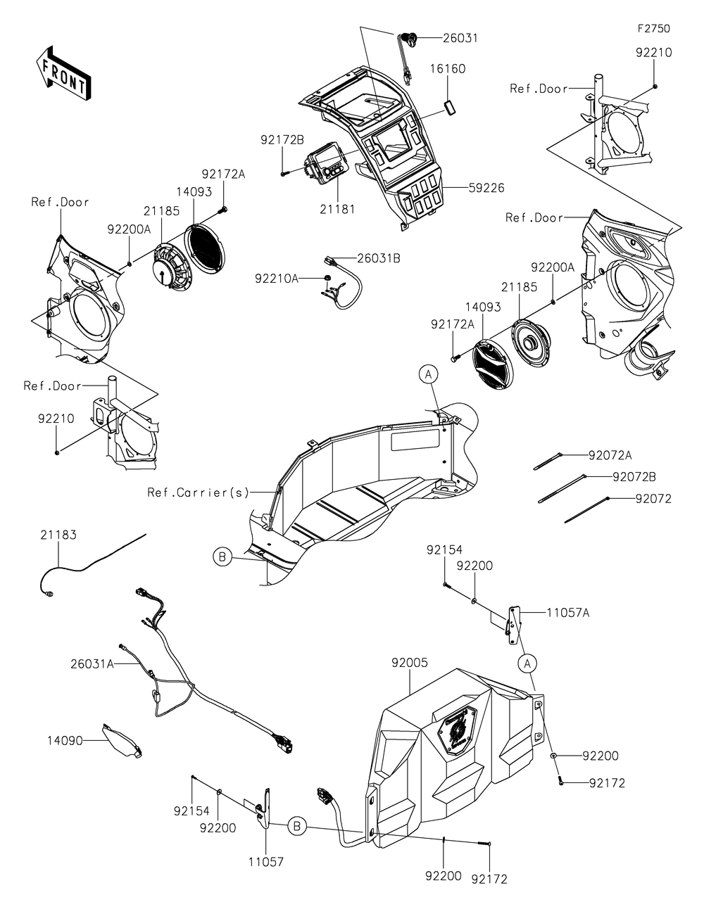 Other Diagram and Parts List for KRF1000CNFNN 2022 Kawasaki Lawn Tractor Accessories