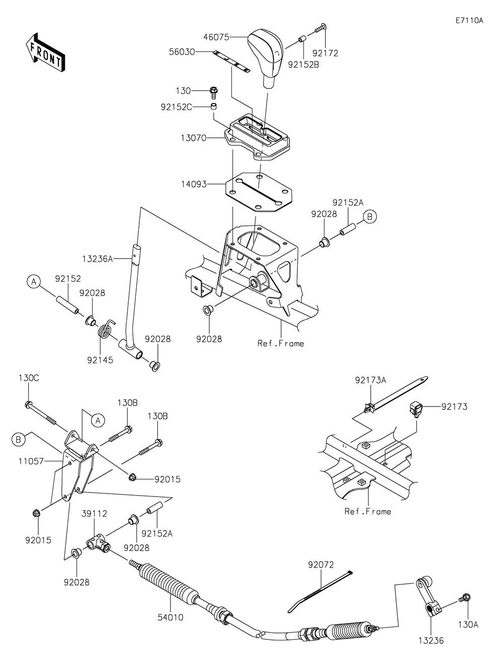 Control 2 Diagram and Parts List for KRF1000CNFNN 2022 Kawasaki Lawn Tractor Accessories