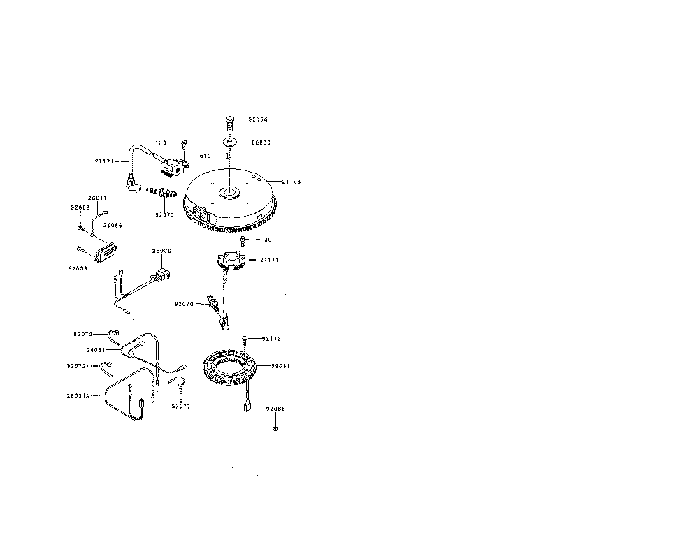 Electric-equipment Diagram and Parts List for FR600V-AS05  Kawasaki Engine