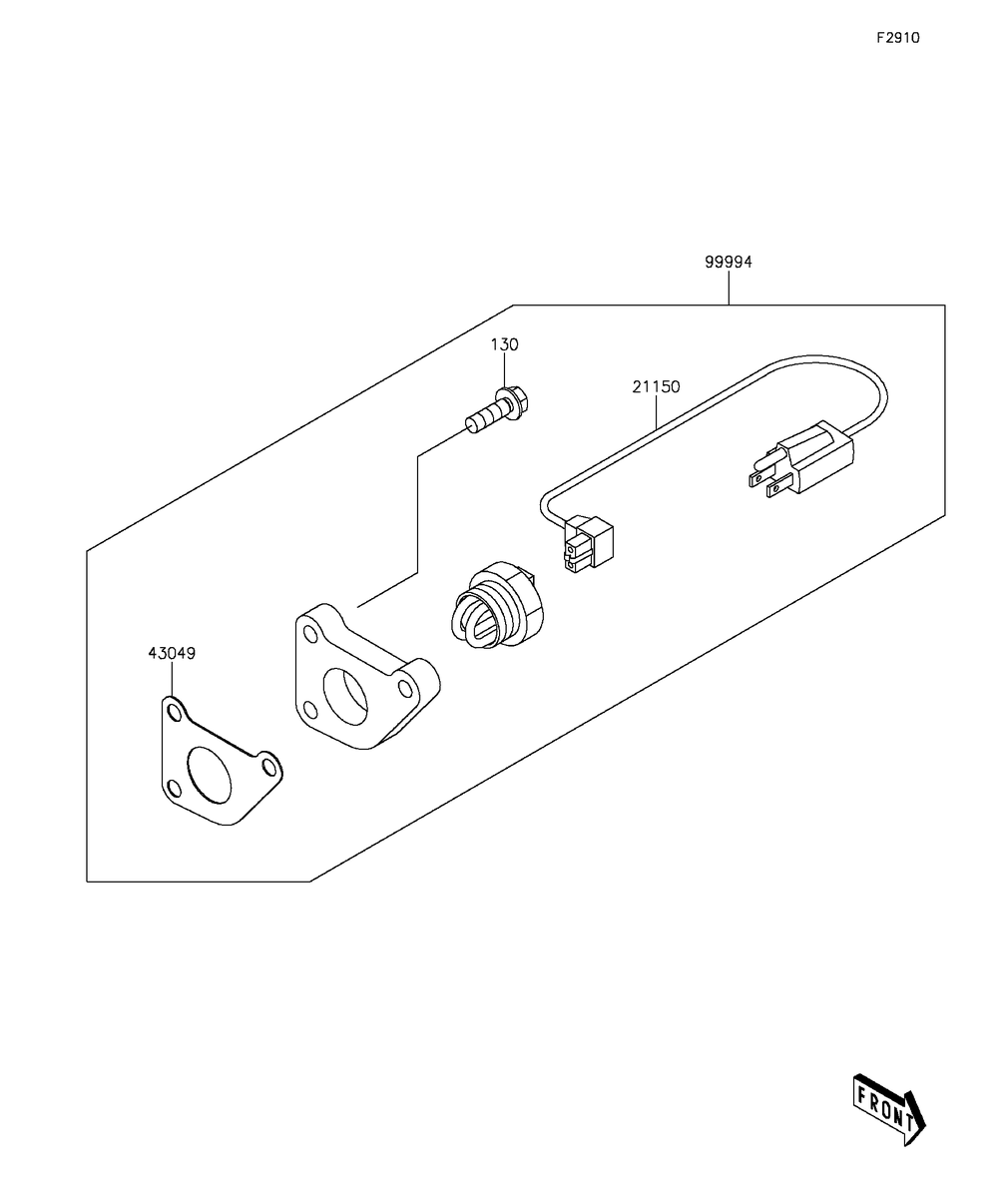 Accessory Diagram and Parts List for KAF1000EGF 2016 Kawasaki Lawn Tractor Accessories