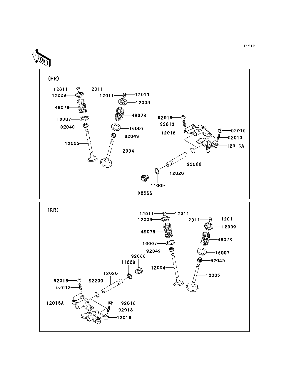Valve Diagram and Parts List for KRF750TAF 2010 Kawasaki Lawn Tractor Accessories