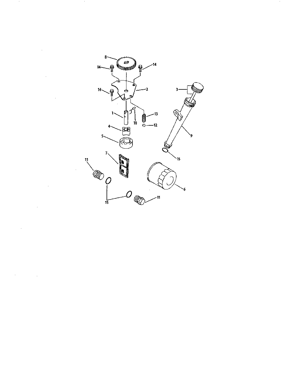 Lubrication Diagram and Parts List for 752SFR651S05  Kawasaki Engine