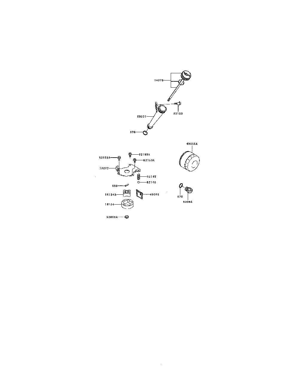 Lubrication equipment Diagram and Parts List for 752SFR600S06  Kawasaki Engine