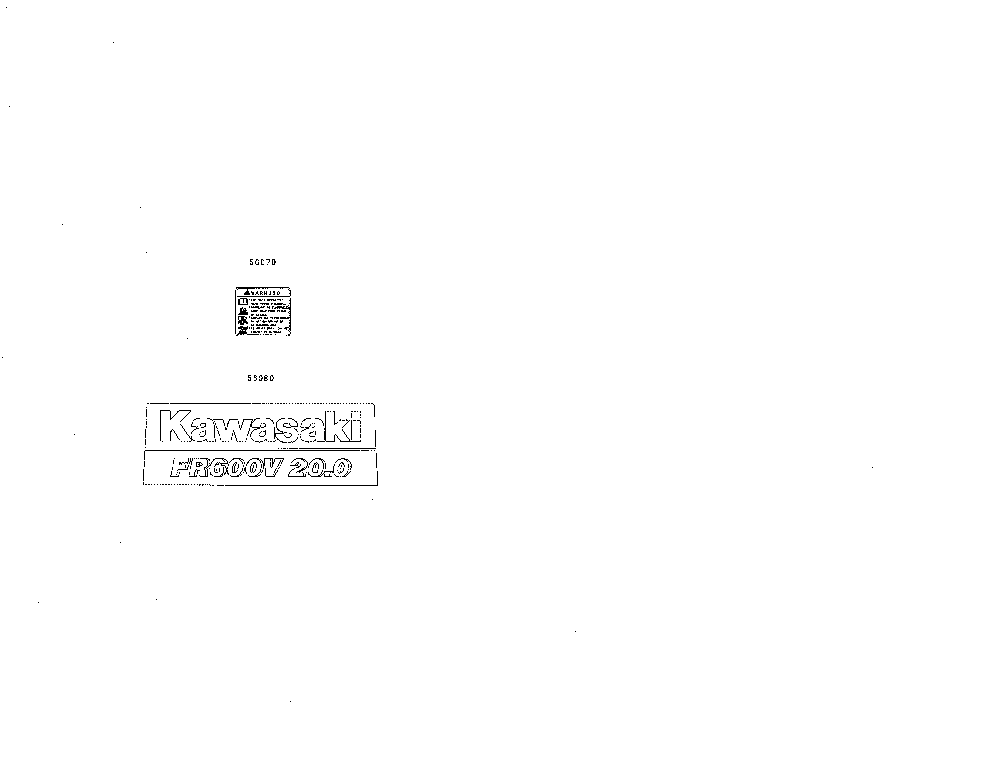 Label Diagram and Parts List for FR600V-AS00  Kawasaki Engine