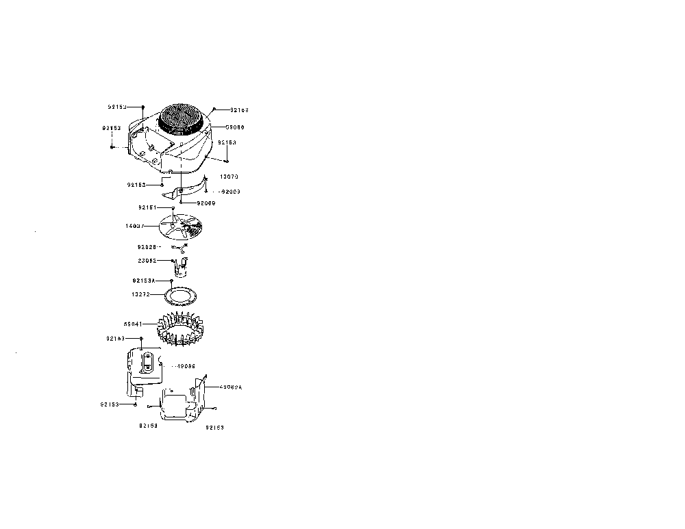 Cooling-equipment Diagram and Parts List for FR730V-AS09  Kawasaki Engine