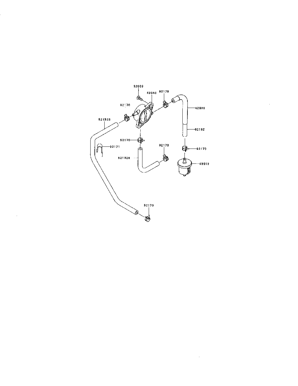 Fuel tank/fuel valve Diagram and Parts List for 752SFR600S06  Kawasaki Engine
