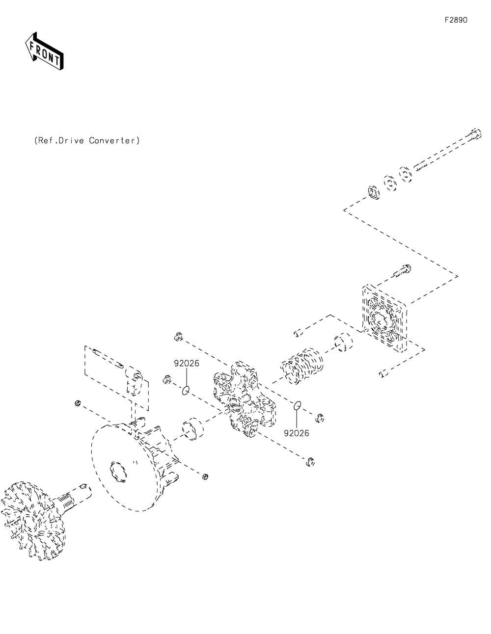 Optional Parts(Engine) Diagram and Parts List for KAF400TKS 2019 Kawasaki Lawn Tractor Accessories