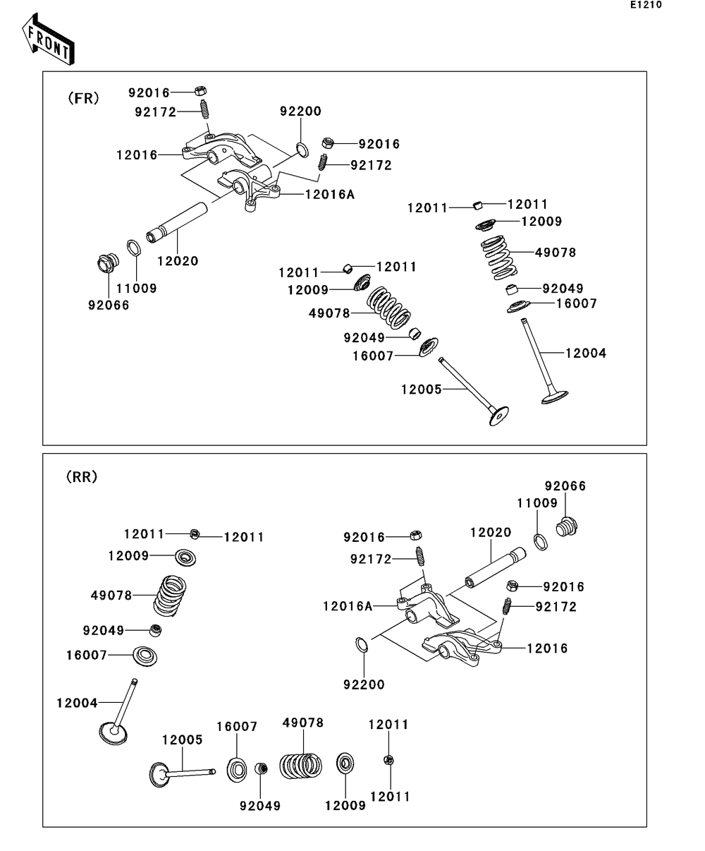 Valve Diagram and Parts List for KRT750DCF 2012 Kawasaki Lawn Tractor Accessories