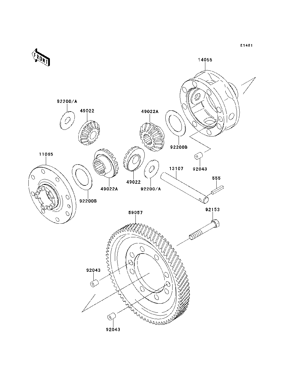 Differential Diagram and Parts List for KAF620PDF 2013 Kawasaki Lawn Tractor Accessories