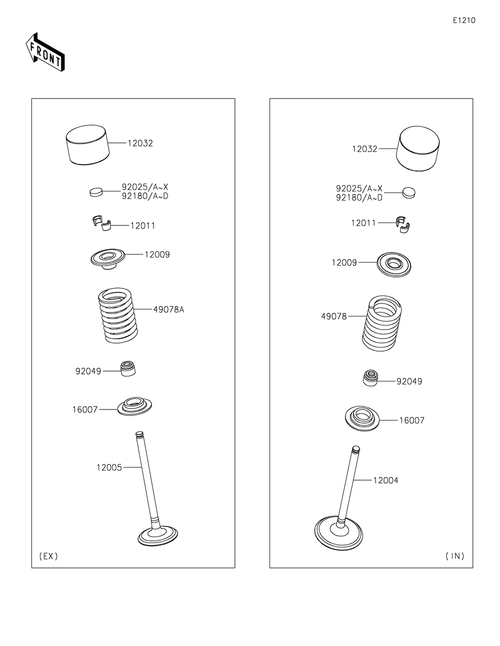 Valve Diagram and Parts List for KRF1000ALF 2020 Kawasaki Lawn Tractor Accessories