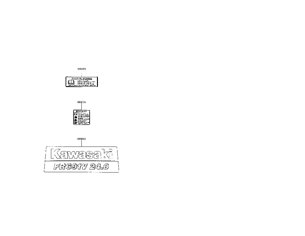 Label Diagram and Parts List for FR691V-AS08  Kawasaki Engine