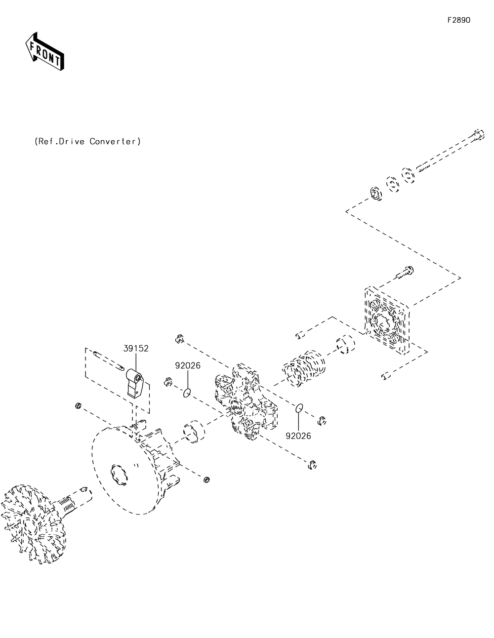 Optional Parts(Engine) Diagram and Parts List for KAF400JKF 2019 Kawasaki Lawn Tractor Accessories