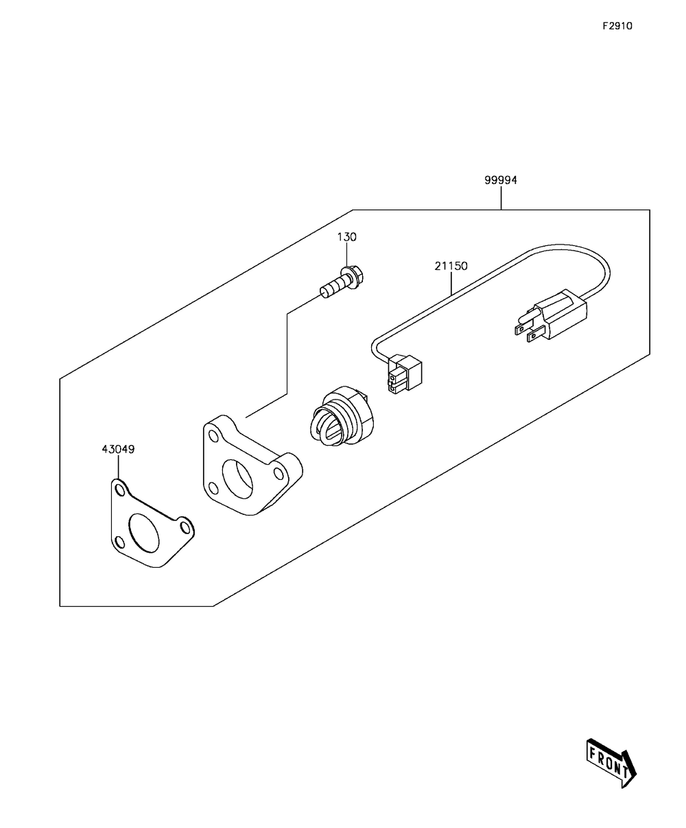 Accessory Diagram and Parts List for KAF1000FGF 2016 Kawasaki Lawn Tractor Accessories