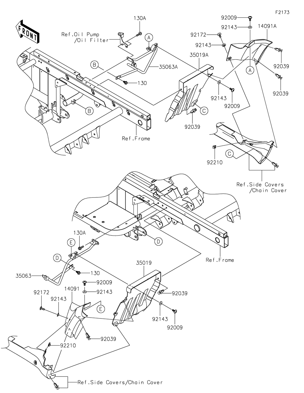 Flap Diagram and Parts List for KAF620RMFNN 2021 Kawasaki Lawn Tractor Accessories