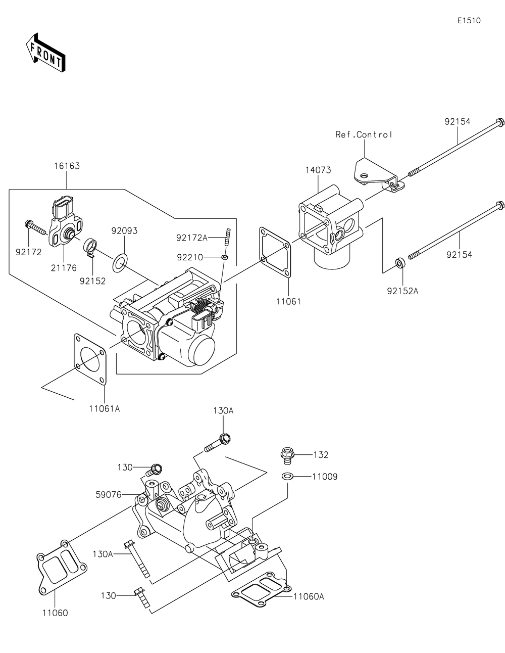 Throttle Diagram and Parts List for KAF620WJF 2018 Kawasaki Lawn Tractor Accessories