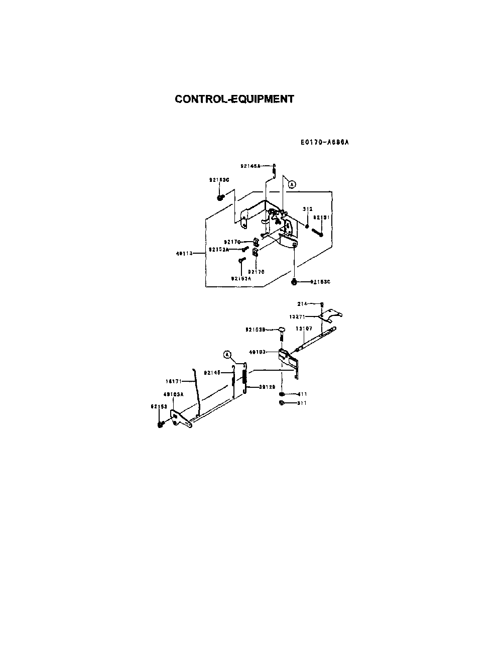 Control-equipment Diagram and Parts List for FR691V-AS06  Kawasaki Engine