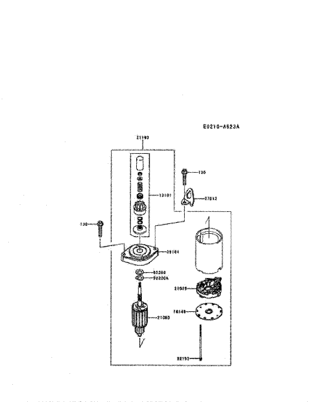 Starter Diagram and Parts List for FR651V-AS28  Kawasaki Engine