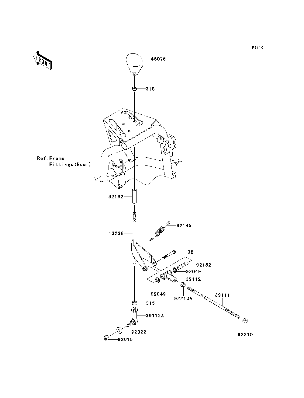 Control Diagram and Parts List for KRF750RCS 2012 Kawasaki Lawn Tractor Accessories