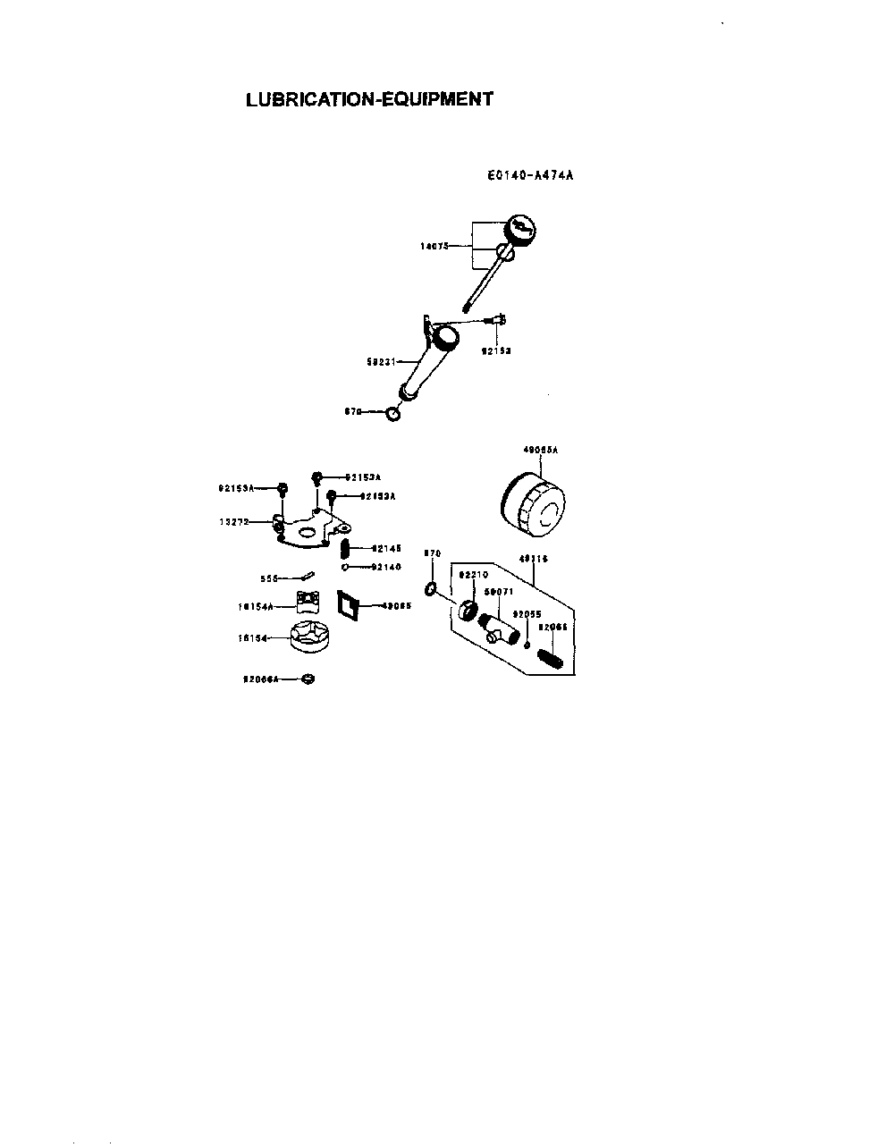 Lubrication-equipment Diagram and Parts List for FR691V-AS06  Kawasaki Engine