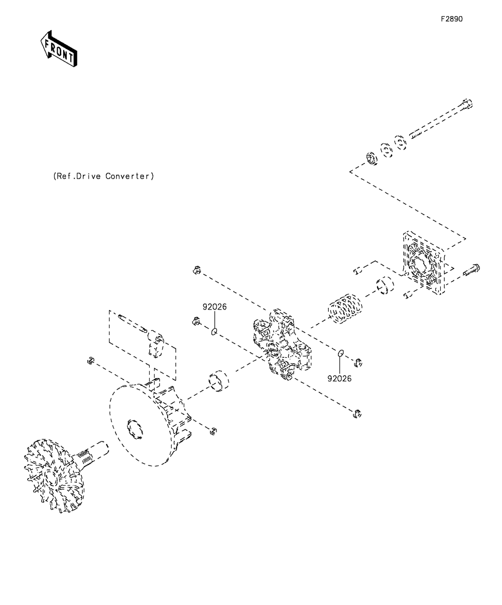 Optional Parts(Engine) Diagram and Parts List for KAF400FGF 2016 Kawasaki Lawn Tractor Accessories