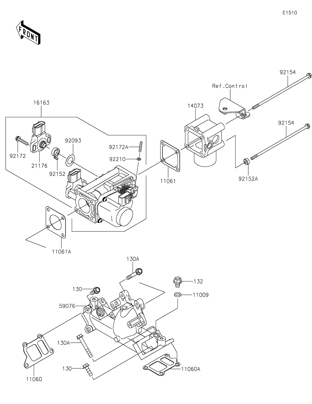 Throttle Diagram and Parts List for KAF620RMFNN 2021 Kawasaki Lawn Tractor Accessories