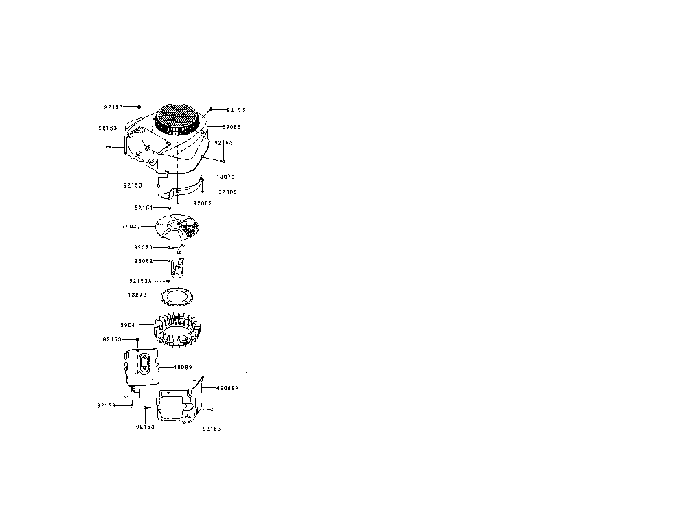 Cooling-equipment Diagram and Parts List for FR691V-AS12  Kawasaki Engine